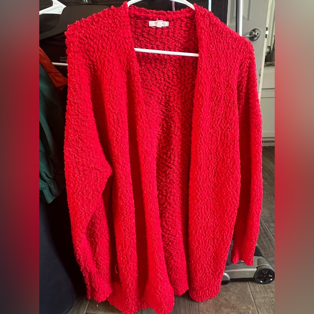 Maurices Vibrant Red Cardigan